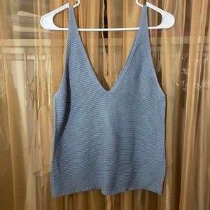 Knit blue tank